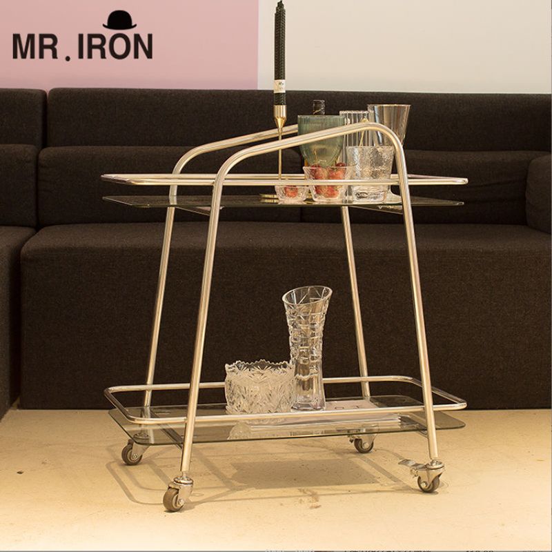 Vidrio modernista con mesa rectangular de la sala de estar de doble nivel rectangular