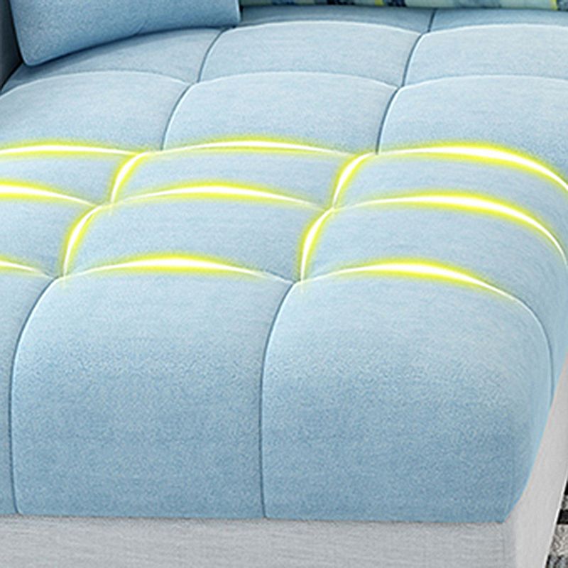 106.3" W √ó 57.09" D √ó 35.43" H Sloped Arms Sectional with Storage and Slipcovered