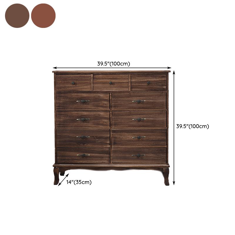 Nautical Storage Chest Bedroom Solid Wood Chest with Drawers