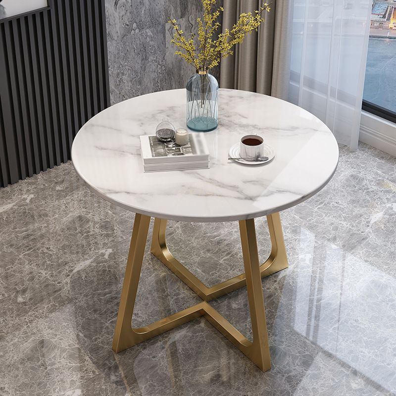 Tavolo da pranzo in acciaio contemporaneo in stile top in pietra rotondo tavolo da pranzo in acciaio