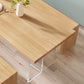 Pine Wood Top Dining Table Modern Solid Wood Table with Sled Base