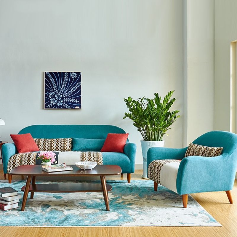 33.86" D x 31.89" H Curved Fabric 3-Seater Sofa Bohemia Style Sofa Clearhalo 'furn' 'furn_sofas' 'Furniture' 'furniture_sofas' 'kitchen' 'kitchen_sofas' 'Living Room Furniture' 'Sofa' 'sofas' 1200x1200_28975796-e1b1-40a0-a8c4-ff06c29324bc