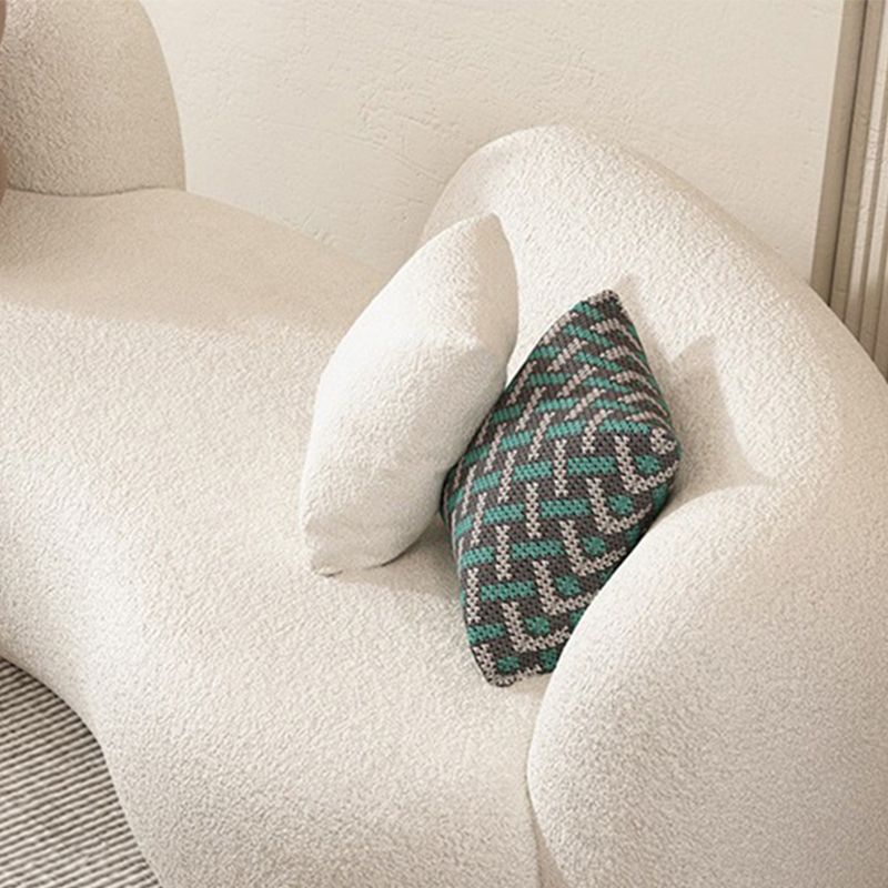 Ingebouwde arm gebogen bank voor appartement beige hedendaagse bank