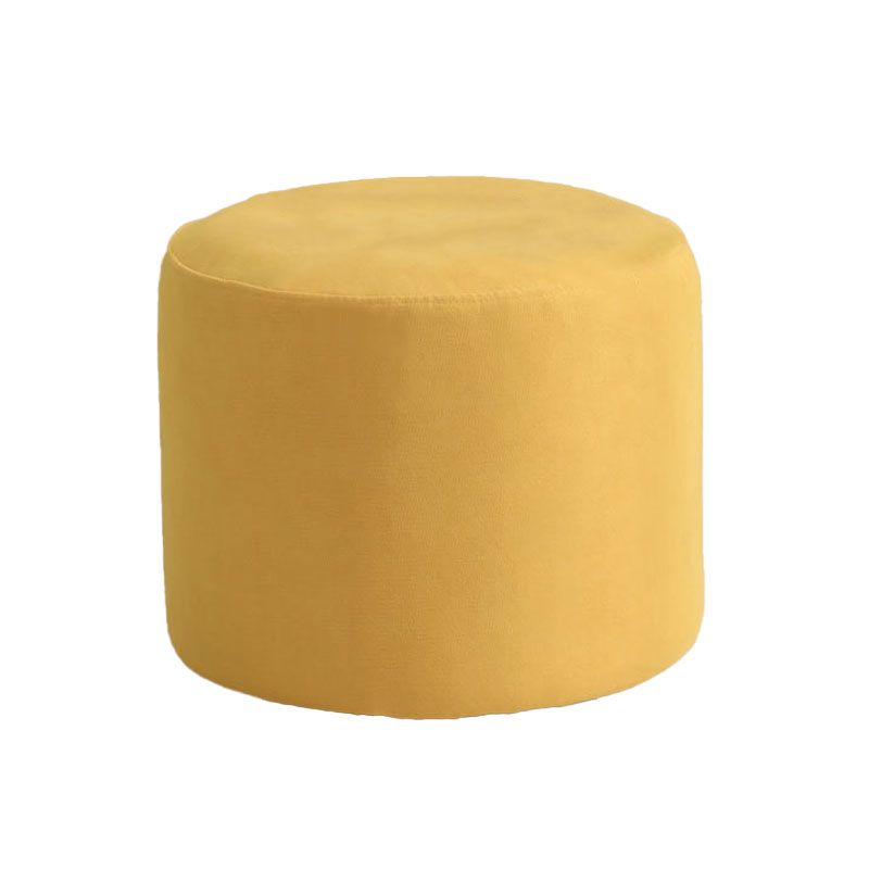 Contemporary Pure Color Footstool Round Tear Resistant Footstool
