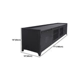 Industrial Style Metal TV Stand Black Colour Enclosed Storage TV Console with Cabinet Clearhalo 'furn' 'furn_tv_stands_entertainment_centers' 'Furniture' 'Living Room Furniture' 'TV Stands & Entertainment Centers' 'TV Stands & Media Storage Furniture' 'tv_stands_entertainment_centers' 1200x1200_2898ae9a-19b4-485b-9f8c-63176f1004a2