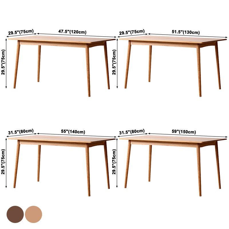 Contemporary Table Solid Wood Dining Table Rectangle for Dining Room Home Clearhalo ' dining_table' 'Dining Tables & Seating' 'Dining Tables' 'furn' 'furn_dining_table' 'Furniture' 'furniture_dining_table' 'Kitchen & Dining Furniture' 'kitchen&dining_furn' 'kitchen' 'kitchen_dining_table' 1200x1200_2899654e-6b63-476c-8902-3725cf2e6a2e