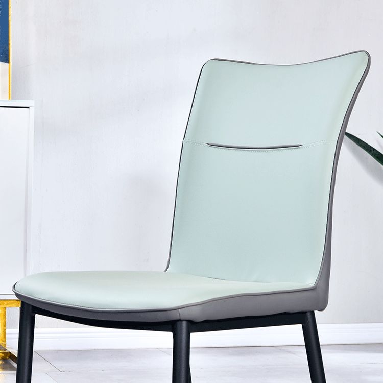 Home Scandinavian Side Chair Indoor Solid Back Metal Dining Room Chair Clearhalo ' kitchen&dining_furn' 'Dining Chairs' 'Dining Tables & Seating' 'dining_chair' 'furn' 'furn_dining_chair' 'Furniture' 'furniture_dining_chair' 'Kitchen & Dining Furniture' 'kitchen' 1200x1200_28998e87-16d0-4947-a664-5c685a6cca8e