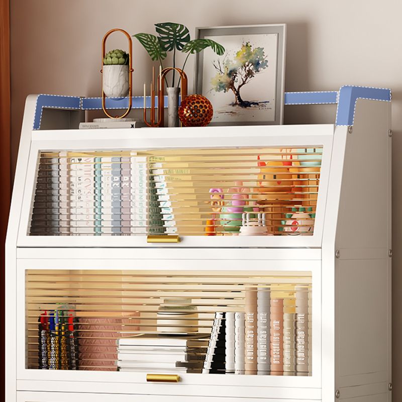 Estantería estándar de metal estantería contemporánea de espalda con gabinetes