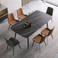 Black Metal Frame Industrial Rectangle Dining Table Sintered Stone Table for Dining Room Clearhalo 'Dining Tables & Seating' 'Dining Tables' 'dining_table' 'furn' 'furn_dining_table' 'Furniture' 'Kitchen & Dining Furniture' 1200x1200_289b19dc-7d2b-4e7b-9d0e-5f94032d590e