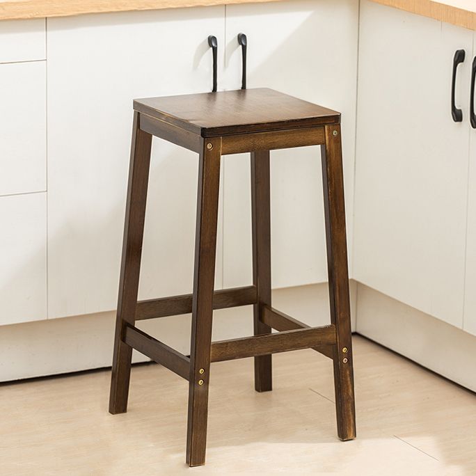 Modern Folding Armless Counter Stool Wood Living Room Bar Stool with Footrest Clearhalo 'Bar Furniture' 'Bar Stools' 'bar_stools' 'furniture_bar_stools' 'Kitchen & Dining Furniture' 'kitchen&dining_furn' 'kitchen' 'kitchen_furn' Furniture' 1200x1200_289cf3ca-82b1-48c5-aa21-b392fa146fcb