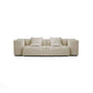 Cotton Blend Square Arm Sectional Sofa 25.6"High Cushion Back Sofa,White