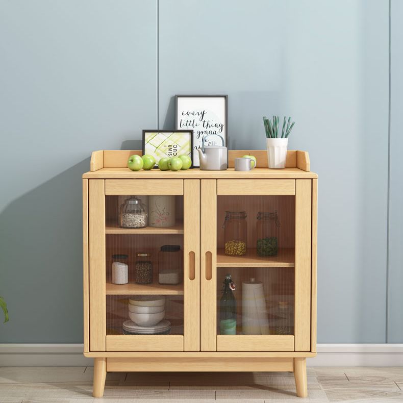 Rubber Wood Dining Server Contemporary Living Room Sideboard with Door Clearhalo 'buffet_sideboard' 'Buffets & Sideboards' 'furn' 'furn_buffet_sideboard' 'Furniture' 'Kitchen & Dining Furniture' 1200x1200_28a10c00-023c-4b29-99b4-76c8e1ffab8c