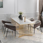 Glam 1/5/7 Pieces Dining Set Rectangle Stone Dining Table for Dining Room Clearhalo 'Dining Room Sets' 'Dining Tables & Seating' 'dining_room_set' 'furn' 'furn_dining_room_set' 'Furniture' 'furniture_dining_room_set' 'Kitchen & Dining Furniture' 1200x1200_28a5e241-9a58-4562-94c1-66514a906025