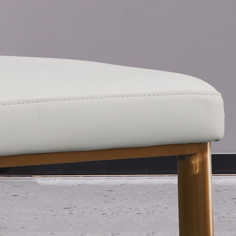 Faux Leather Kitchen Dining Chairs Glam Side Chairs with Metal Base Clearhalo 'Dining Chairs' 'Dining Tables & Seating' 'dining_chair' 'furn' 'furn_dining_chair' 'Furniture' 'Kitchen & Dining Furniture' 1200x1200_28a6c164-f75d-48e3-8a8d-dc042e51f3a0