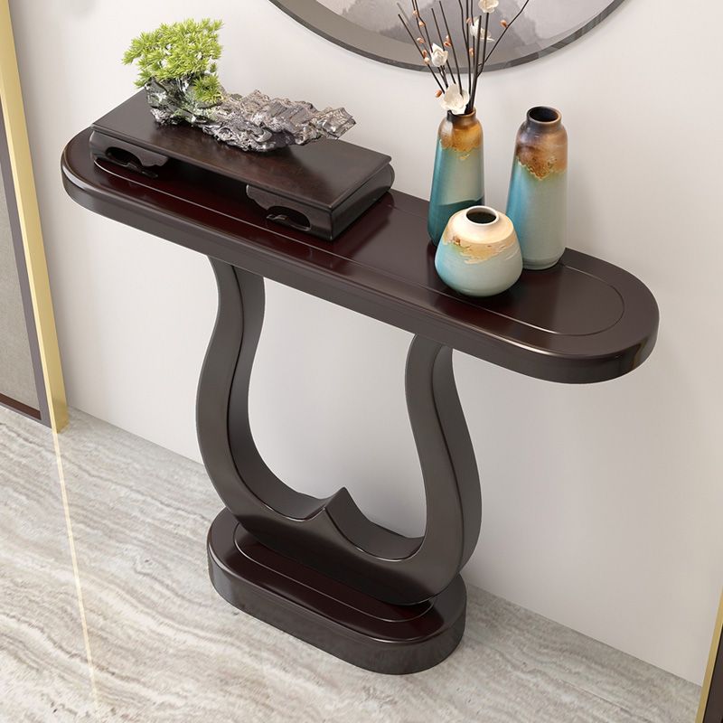 Console moderna della metà secolo Tavolo da 33,46 pollici in legno massiccio