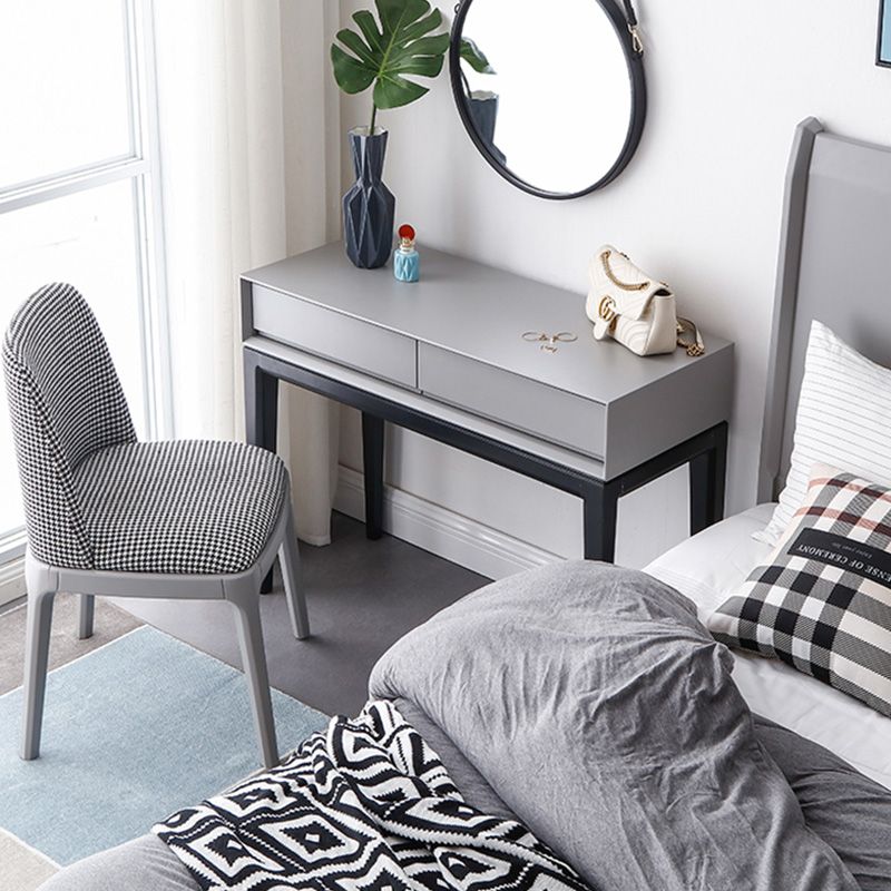 Modern Wooden Mirror Bedroom With Drawer Standing Vanity Dressing Table