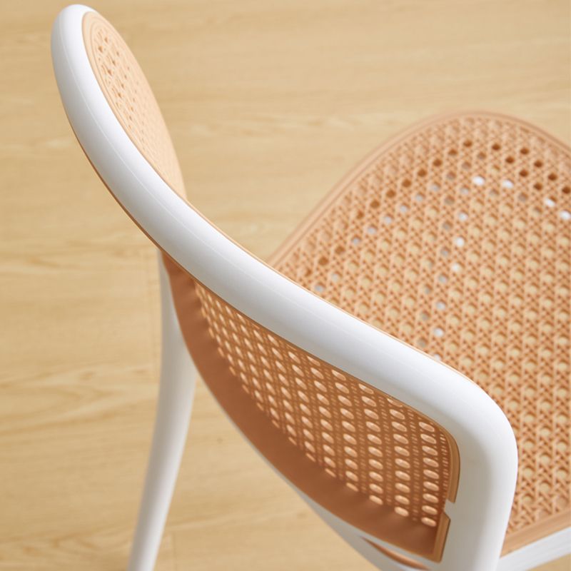 Contemporary Style Kitchen Chairs Dining Armless Side Chairs with Plastic Legs