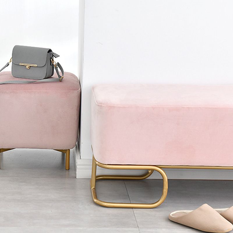 15.75" Wide Glam Solid Color Bench Cushioned Bench for Bedroom Clearhalo 'Benches' 'Chairs & Seating' 'furn' 'furn_benches' 'Furniture' 'Living Room Furniture' 1200x1200_28ade136-c310-4e39-8f85-5a89717b0f70