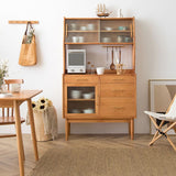 Buffet da pranzo in legno massiccio con cassetti server da pranzo contemporaneo