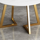 Glam Style 1/2/7 Pieces Dinette Table with Dining Chair Round Shape Dining Table Set Clearhalo 'Dining Room Sets' 'Dining Tables & Seating' 'dining_room_set' 'furn' 'furn_dining_room_set' 'Furniture' 'furniture_dining_room_set' 'Kitchen & Dining Furniture' 'kitchen&dining_furn' 'kitchen' 1200x1200_28af5793-4037-4e1c-afbb-a615e3561a68