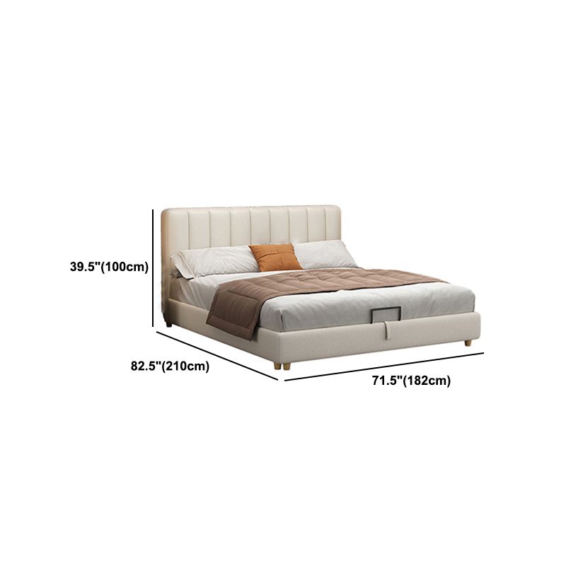 Letto in legno in legno glam Fucice in fico del letto standard con gambe per camera da letto