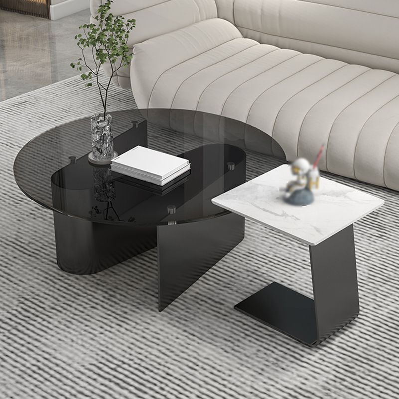 Tavoli da cocktail in vetro rotondo in vetro