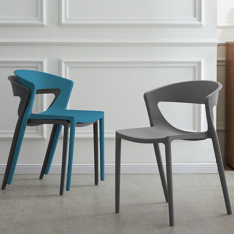 Minimalist Style Plastic Dining Armless Chairs Open Back Dining Side Chair Clearhalo ' kitchen&dining_furn' 'Dining Chairs' 'Dining Tables & Seating' 'dining_chair' 'furn' 'furn_dining_chair' 'Furniture' 'furniture_dining_chair' 'Kitchen & Dining Furniture' 'kitchen' 1200x1200_28b08fb5-66cc-4026-940a-a964142261a4