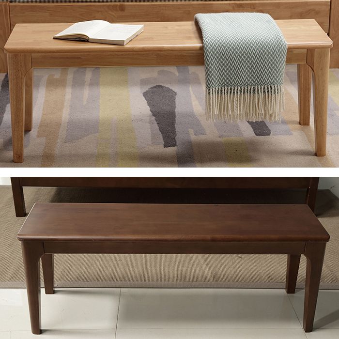 17.7"H Modern Entryway and Bedroom Bench Solid Wood Rubberwood Bench Clearhalo 'Benches' 'Chairs & Seating' 'furn' 'furn_benches' 'Furniture' 'Living Room Furniture' 1200x1200_28b1a9c9-4e48-469f-8465-e08a2d7796a2