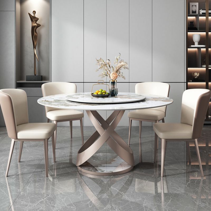 Eigentijdse metalen eetkamer stoel armloze faux lederen zijstoelen