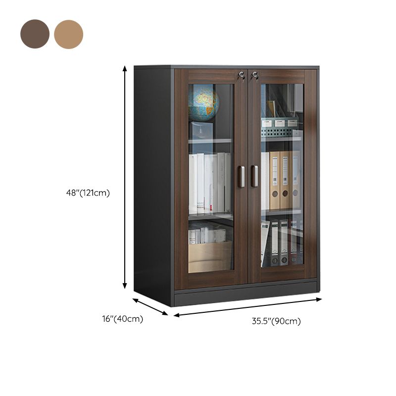 Contemporary Bookcase Closed Back Engineered Wood Book Shelf with Drawer Storage