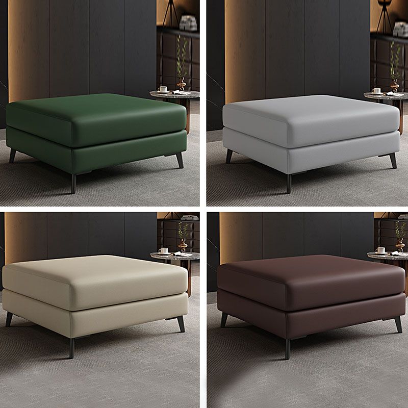 Rectangular Contemporary Ottoman Leather Foot Stool with Black Legs Clearhalo 'furn' 'furn_ottomans_poufs' 'Furniture' 'Living Room Furniture' 'Ottomans & Poufs' 'ottomans_poufs' 1200x1200_28b6e36b-4458-4073-81a7-46b48732726f