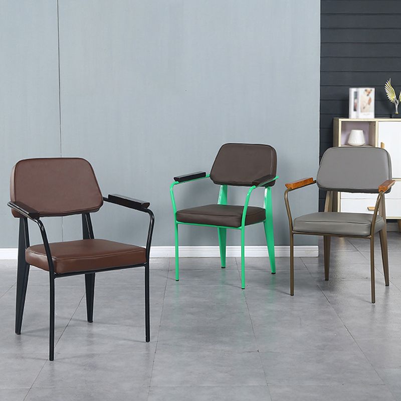 Chaise de bras industriel en métal ouvrir la salle de cuisine de salle à manger