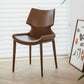 Modern Simple Side Chair Faux Leather Armless Dining Chair for Home Use