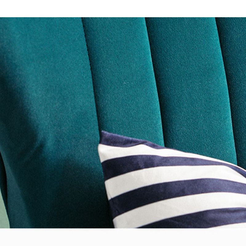 Scandinavian Accent Chair Velvet Wingback Chair with Sewn Pillow Back and Basic Four Legs Clearhalo 'Accent Chairs' 'accent_chairs' 'Chairs & Seating' 'furn' 'furn_accent_chairs' 'Furniture' 'furniture_accent_chairs' 'Living Room Furniture' 1200x1200_28beb0de-14bc-4ef1-b58e-9985677d8aa3