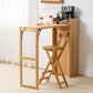 Industrial Collapsible Wood Counter Table 1/2/3/5 Pieces Bar Table Set for Balcony