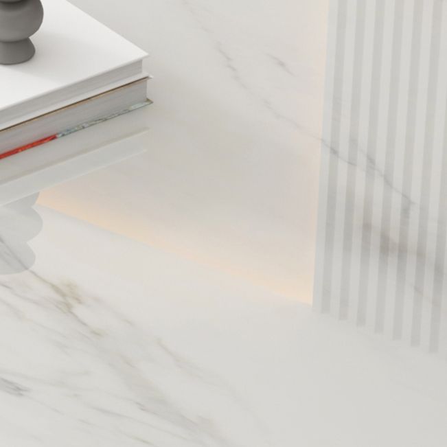 Tavolo da pranzo in pietra rettangolo bianco tavolo in acciaio industriale 4 piedi