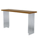 Contemporary Double Pedestal Bar Dining Table Rectangle Bar Table in Acrylic and Wood Clearhalo 'Bar Furniture' 'Bar Tables' 'bar_tables' 'furn' 'furn_bar_tables' 'Furniture' 'Kitchen & Dining Furniture' 1200x1200_28bfd653-c466-4fc9-b602-86f8f2633fe9