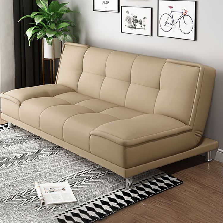 Contemporary Convertible Footrest Stool Sofa Bed with Biscuit Back Clearhalo 'furn' 'furn_sofas' 'Furniture' 'furniture_sofas' 'kitchen' 'kitchen_sofas' 'Living Room Furniture' 'Sofa' 'sofas' 1200x1200_28c0bd96-c84a-4375-ab69-988f40c99a94
