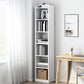Contemporary Engineered Wood Bookcase, Geometric Bookshelf for Bedroom