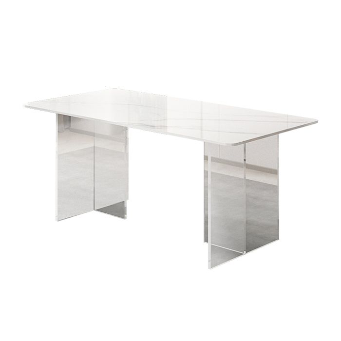Modern 1/2/5/7 Pieces Rectangle Dining Set Sintered Stone Top Table with Leather Chairs Clearhalo 'Dining Room Sets' 'Dining Tables & Seating' 'dining_room_set' 'furn' 'furn_dining_room_set' 'Furniture' 'furniture_dining_room_set' 'Kitchen & Dining Furniture' 'kitchen&dining_furn' 'kitchen' 1200x1200_28c19721-3890-482a-a51a-26d8fff7878f