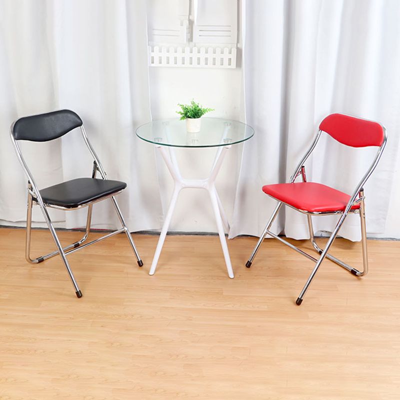 Home Metal Contemporary Side Chair Folding Open Back Dining Side Chair Clearhalo ' kitchen&dining_furn' 'Dining Chairs' 'Dining Tables & Seating' 'dining_chair' 'furn' 'furn_dining_chair' 'Furniture' 'furniture_dining_chair' 'Kitchen & Dining Furniture' 'kitchen' 1200x1200_28c3910e-27d5-42ef-9539-94033421ab04