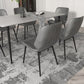 Set da pranzo moderno grigio Set tavolo da pranzo rettangolare da 1/4/7 pezzi con piano in pietra