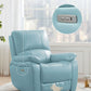 Moderne recliner stoel USB -ladingpoort vaste kleur Standaardrecliner