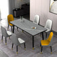 Dining Room Set Nordic Sintered Stone Rectangular Dining Table with Trestle Base Clearhalo 'Dining Room Sets' 'Dining Tables & Seating' 'dining_room_set' 'furn' 'furn_dining_room_set' 'Furniture' 'furniture_dining_room_set' 'Kitchen & Dining Furniture' 'kitchen&dining_furn' 'kitchen' 1200x1200_28c88cce-f721-41a9-b6cc-18f62329c200