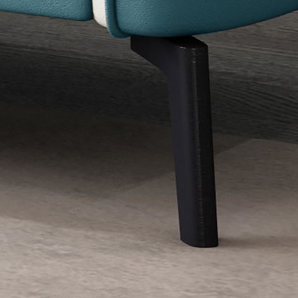 Faux Leather Sofa 27.55" D x 26.37" H Tuxedo  Arm Sofa for Living Room