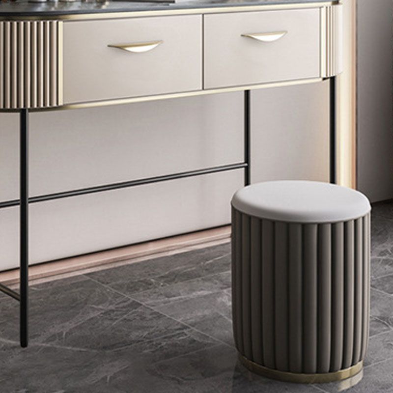 Contemporary Bedroom Double Drawers Metal Standing Make-up Vanity Clearhalo 'Bedroom Furniture' 'furn' 'furn_makeup_vanities' 'Furniture' 'Makeup Vanities' 'makeup_vanities' 1200x1200_28c99af3-50de-4b49-96cf-66407122a4a0