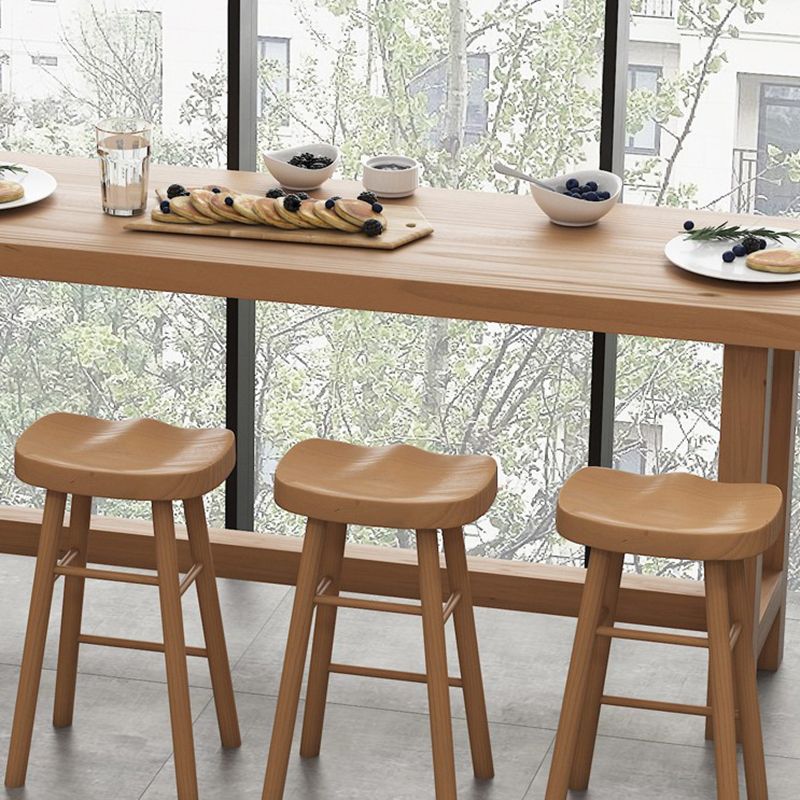 Dining Room Pine Wood Counter Table 42-inch Height Contemporary Bar Table Clearhalo 'Bar Furniture' 'Bar Tables' 'bar_tables' 'furn' 'furn_bar_tables' 'Furniture' 'furniture_bar_tables' 'Kitchen & Dining Furniture' 1200x1200_28ca906c-158f-464e-8d05-9d0427a75b21