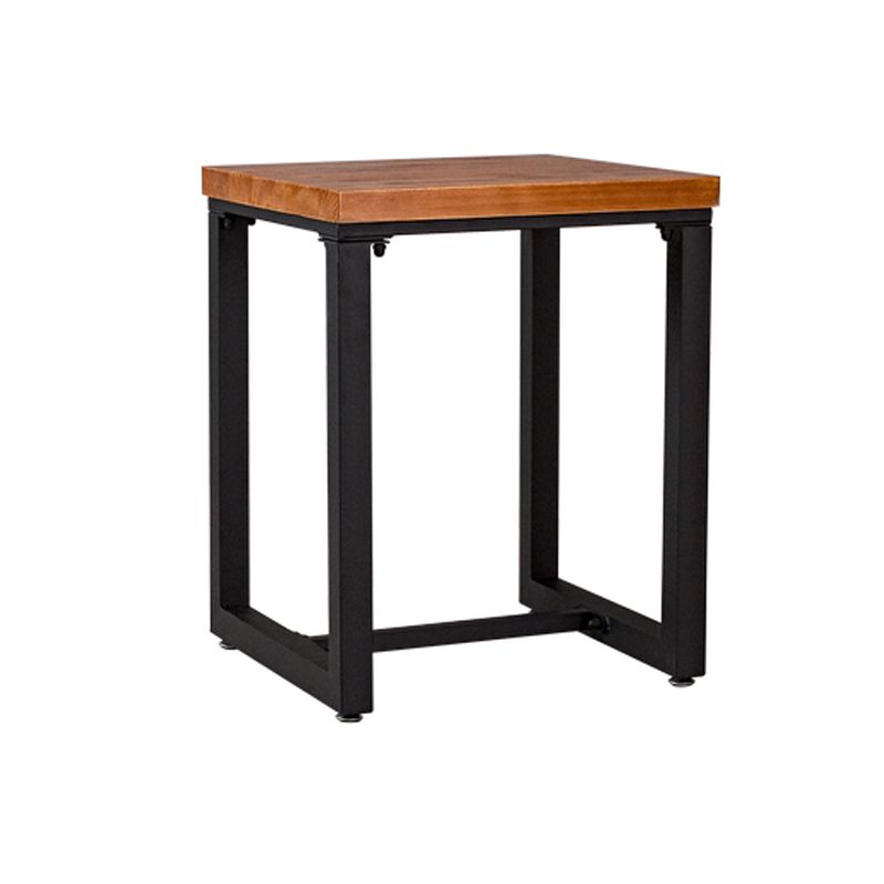 Table de bois en pin industriel pour table à manger au restaurant avec base de chevalet en métal