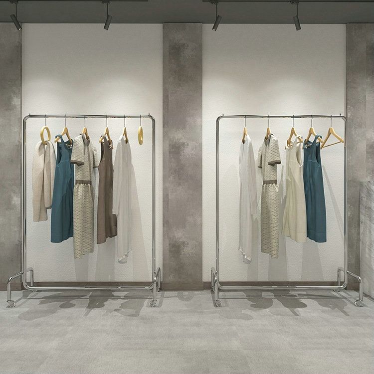 Kit di ingresso in acciaio in acciaio argento semplice per pavimenti per appendiabiti appendiabiti