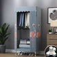 Modern Style Wardrobe Closet Metal Frame Wardrobe Armoire with Shelves Clearhalo 'Armoires & Wardrobes' 'armoires_wardrobes' 'Bedroom Furniture' 'furn' 'furn_armoires_wardrobes' 'Furniture' 1200x1200_28cb6ae8-dd94-4ade-848b-02a4c0ea4ec5